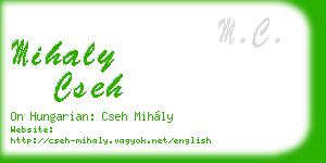 mihaly cseh business card